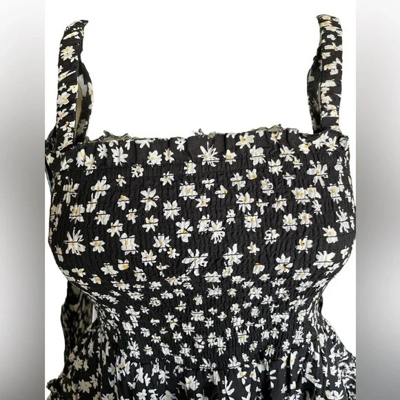 ASOS Floral Backless Layered Flared Dress Sz 2 - Picture 3 of 6